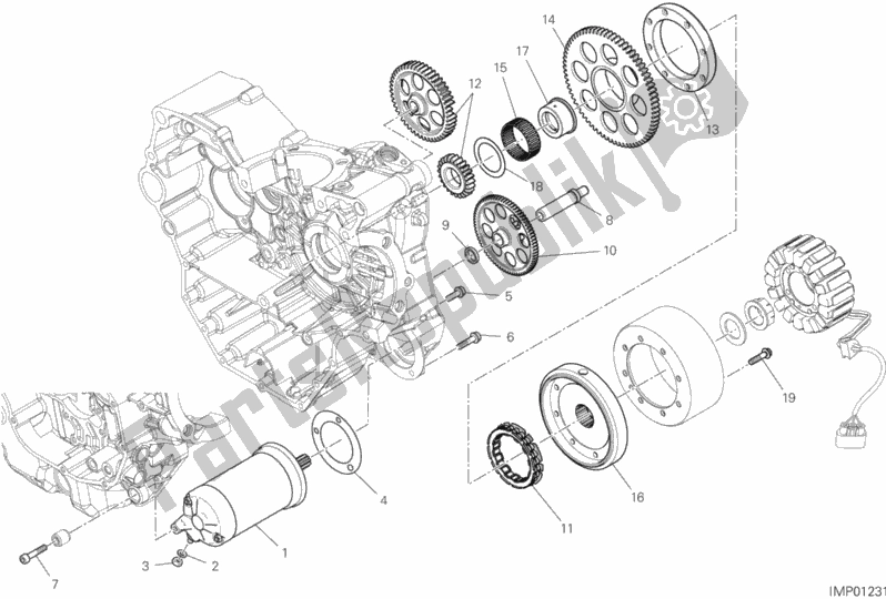 Todas las partes para Arranque Eléctrico Y Encendido de Ducati Monster 821 Thailand 2020